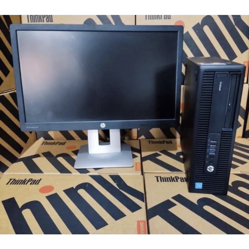 PAKET CPU MURAH HP PRODESK 600 G2 CORE i3 6100 RAM DDR4 8GB SSD256GB MONITOR LED 22inch