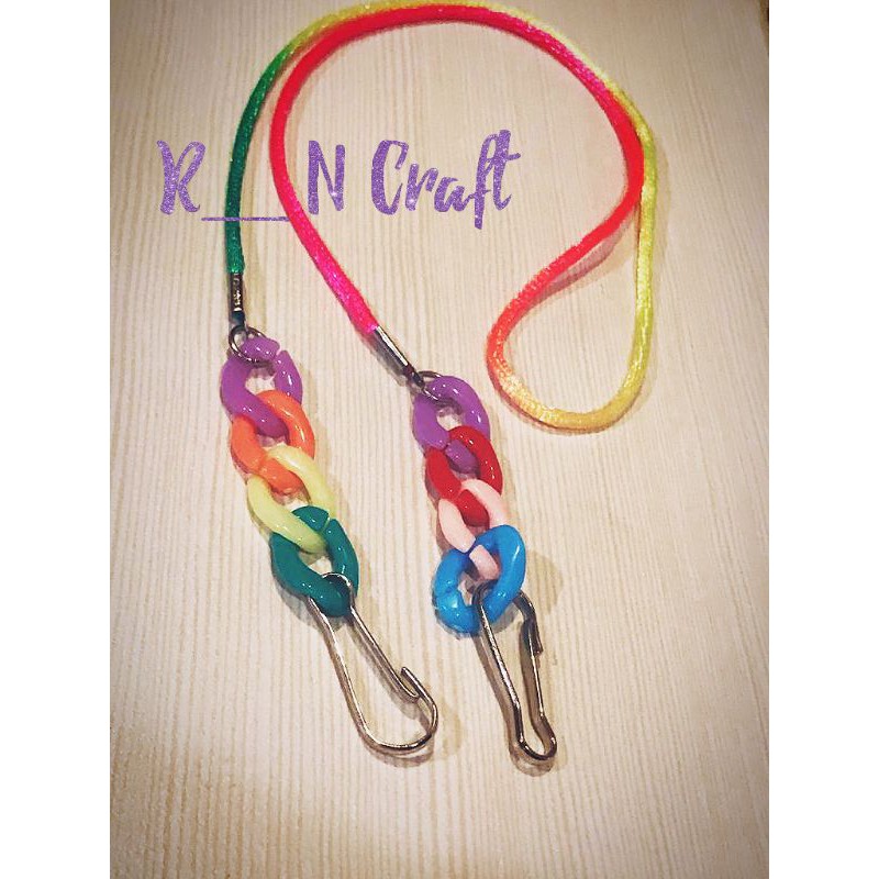 Strap masker rantai plastik / Tali masker rantai / Gantungan masker / Cantolan masker
