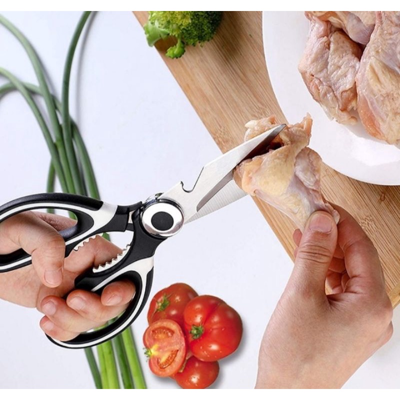 

E460 - Gunting Dapur Tajam Kuat Pemotong Tulang Ayam Daging Ikan Sayur Buah Serbaguna / Gunting Tajam Daging / Gunting Daging Ayam Murah / Gunting Dapur Serbaguna