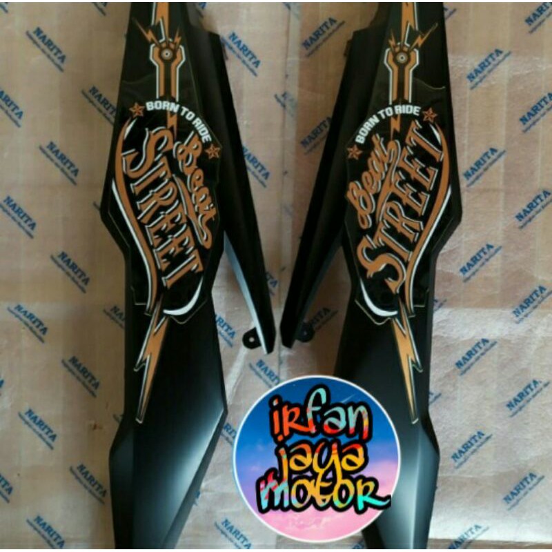 Cover body belakang Honda beat Street Beat ECO ESP hitam doff