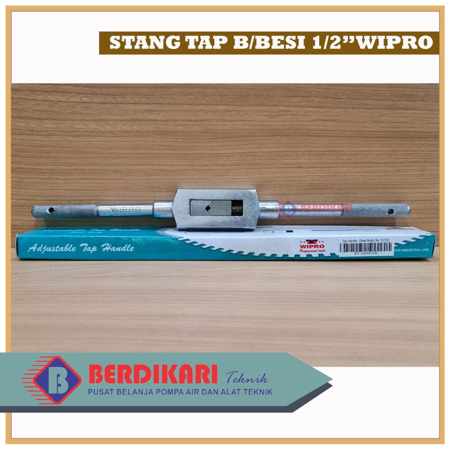 WIPRO Stang Tap 1/2" 12MM Stang Hand Tap Gagang Hand Tap