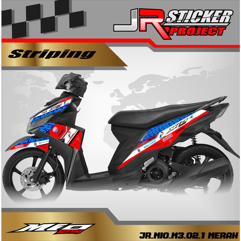 Striping Variasi Mio Z / Mio M3 -Mio 125 Stiker Sticker Skotlet Motor List Body RACING 002