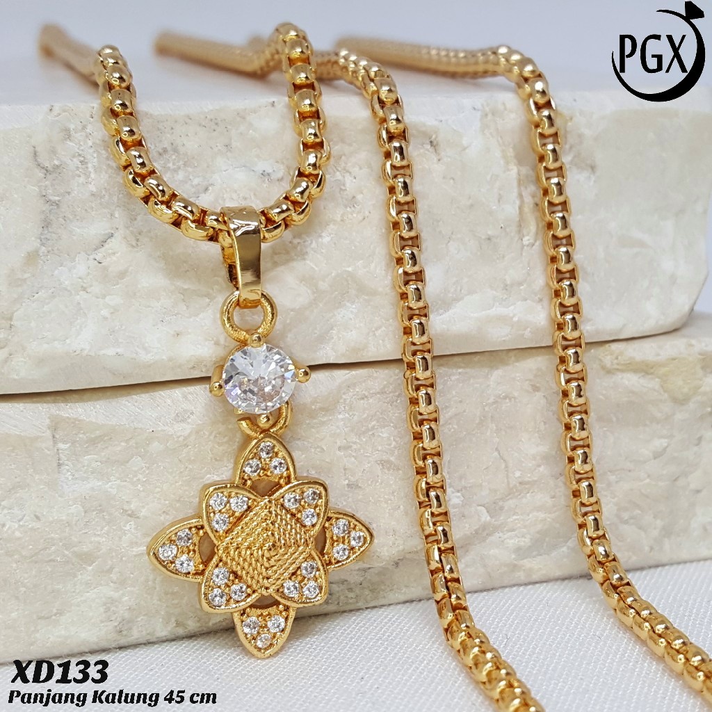 PGX Kalung Wanita Xuping Perhiasan Lapis Emas Aksesoris Fashion Premium - XD133