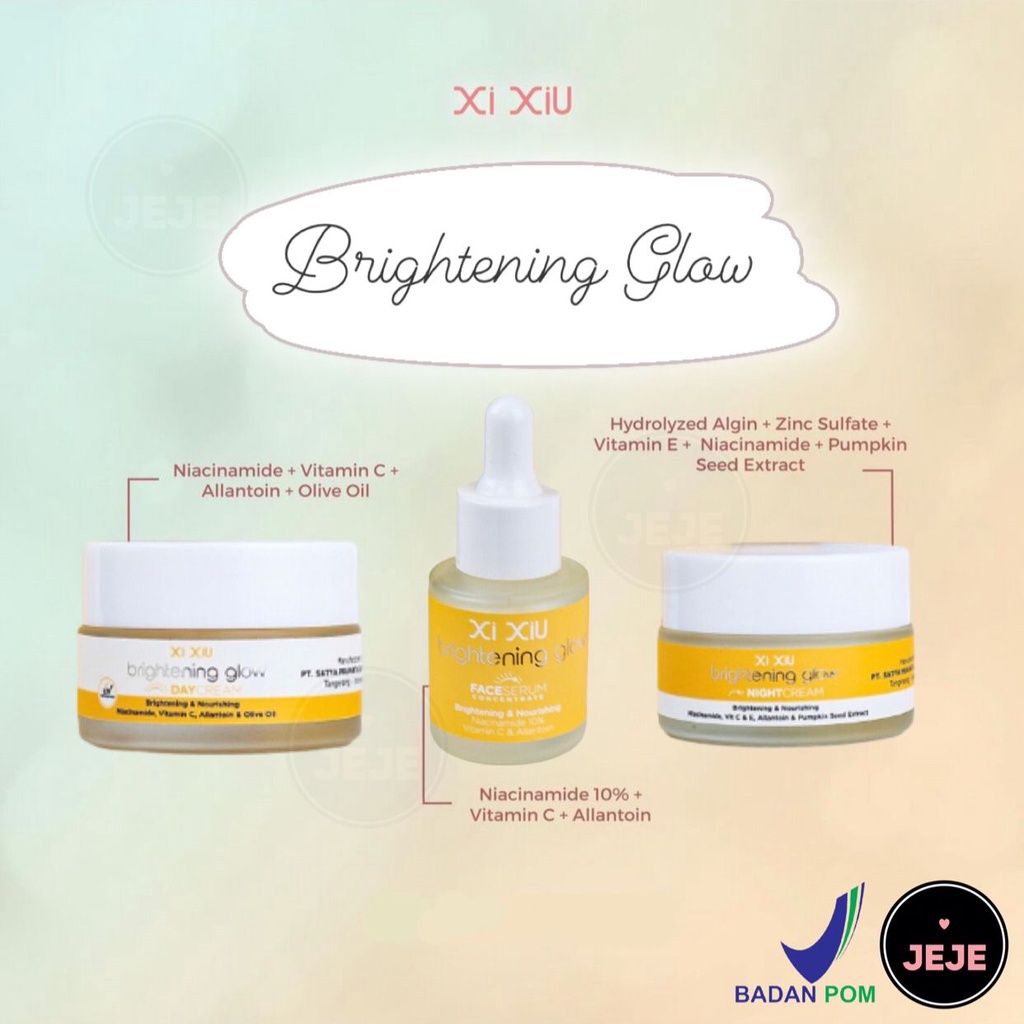 XI XIU Brighthening Glow / Acne Fight / Hydra Moist Series | XiXiu Bright Day Night Cream Serum