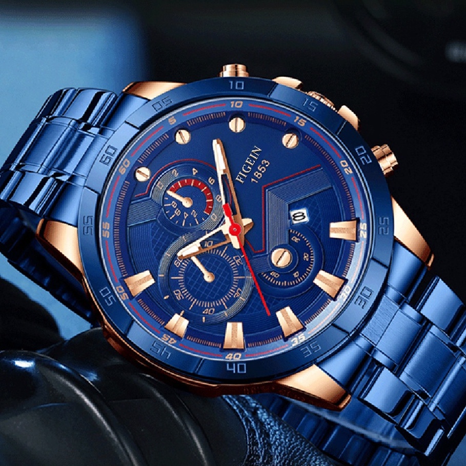 Jam Tangan Pria FIGEIN C16 -Jam Tangan Pria Keren-Jam Tangan Pria Anti Air Terbaru 2022-Jam Tangan