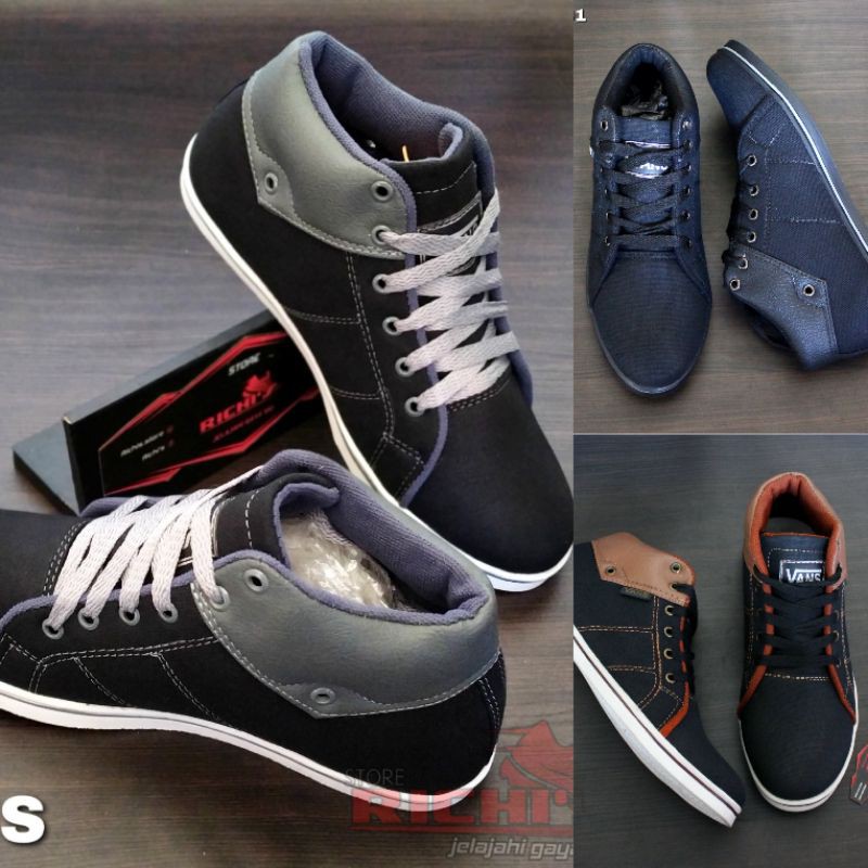 Sepatu pria vans Sneakers pria cowok sneakers casual vans murah tinggi