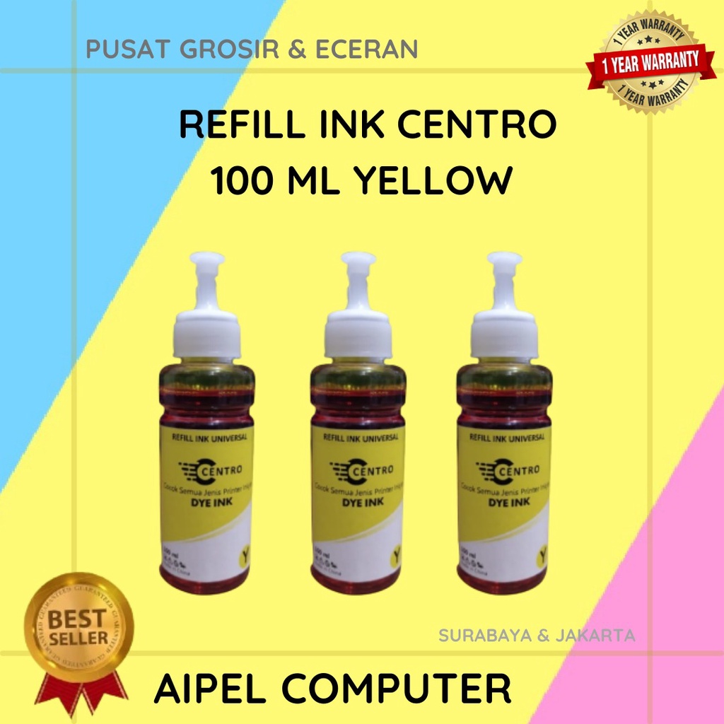 RIC100Y | REFILL INK CENTRO 100 ML YELLOW