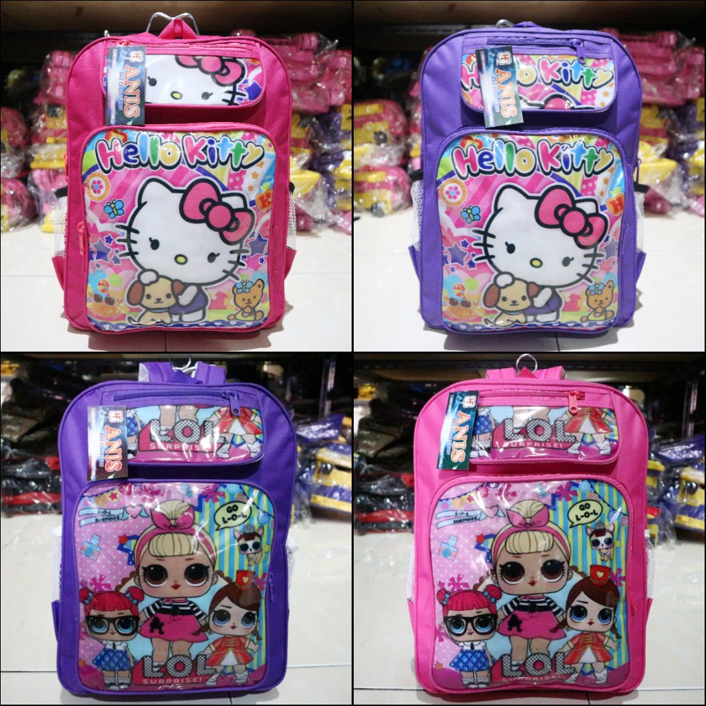 OBRAL DISKON PROMO Tas  Anak  Sekolah  TK SD Gambar LOL  Pink 