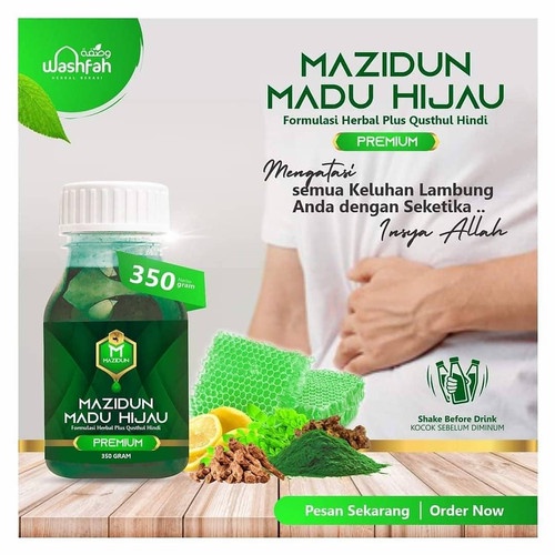 

Mazidun Madu Hijau Herbal Plus Qusthul Hindi Premium 350 gr