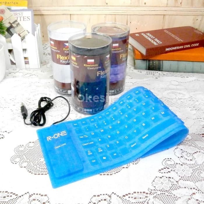 Keyboard Flexible Elastis Lipat Gulung Fleksible External USB Warna