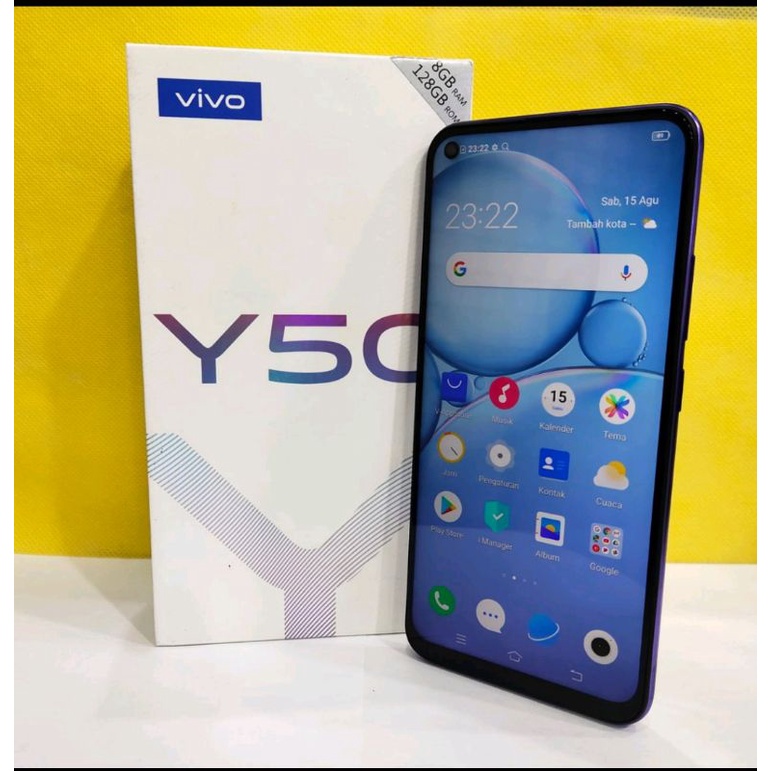 Vivo Y50 Ram 8Gb Internal 128Gb HP SecondSeken Bekas Vivo Y 50 8/128 Fullset