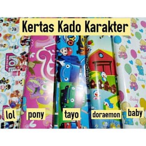 

New!! Kertas Bungkus Kado Lucu Karakter Mewah dan Istimewa (FREE KARTU UCAPAN)