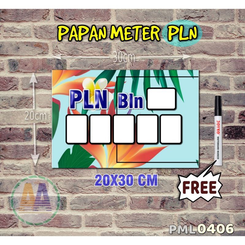 

Papan Meter Listrik PLN PAM motif Unik - Tropical 06 - Toko2A