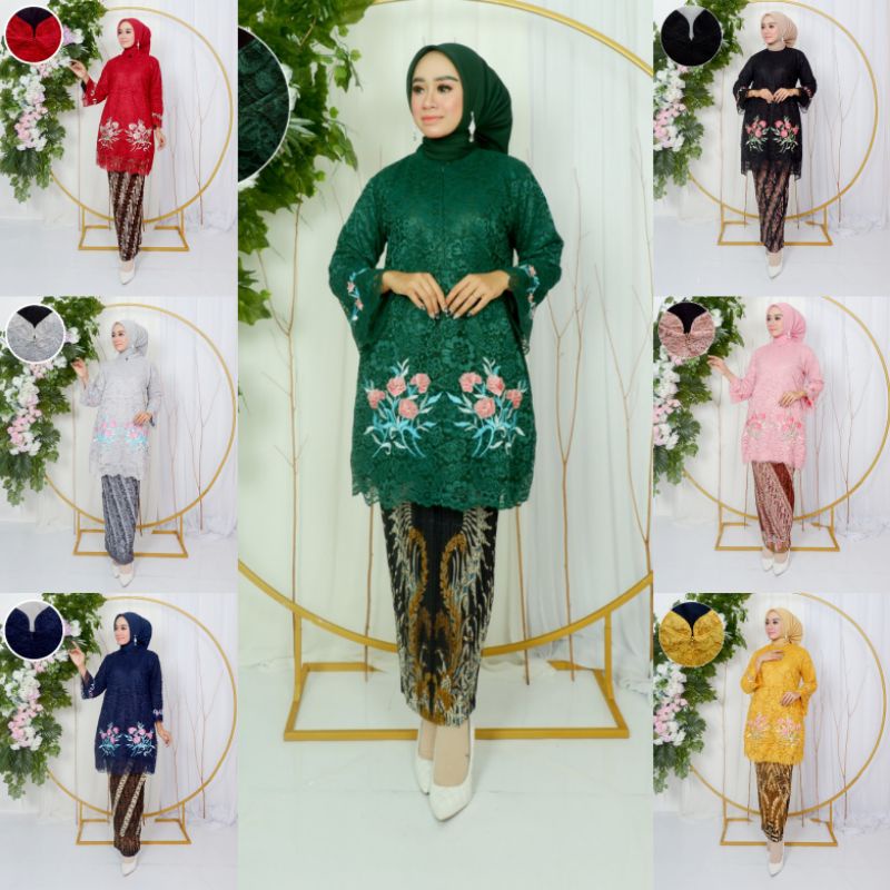 TUNIK SHANGHAI // BAHAN BRUKAT MIX BORDIR LANGSUNG // KODE LZ