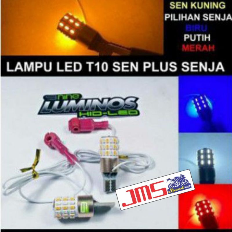 lampu bohlam sen plus senja led 9nine luminos led warna biru merah putih ice blue ungu dan sen tetap kuning universal nmax aerox beat vario scoopy genio lexi