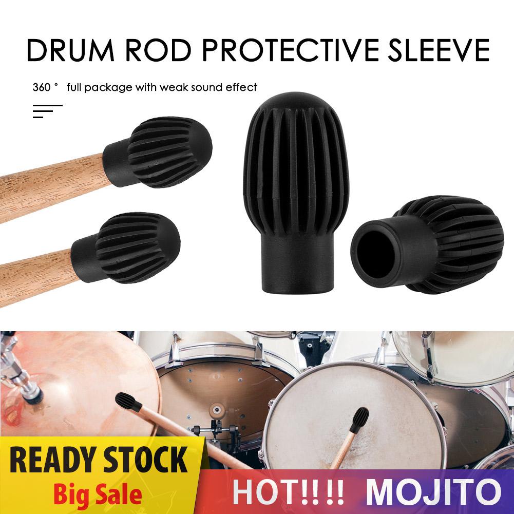 2pcs Tutup Stik Drum Bahan Silikon Untuk Latihan