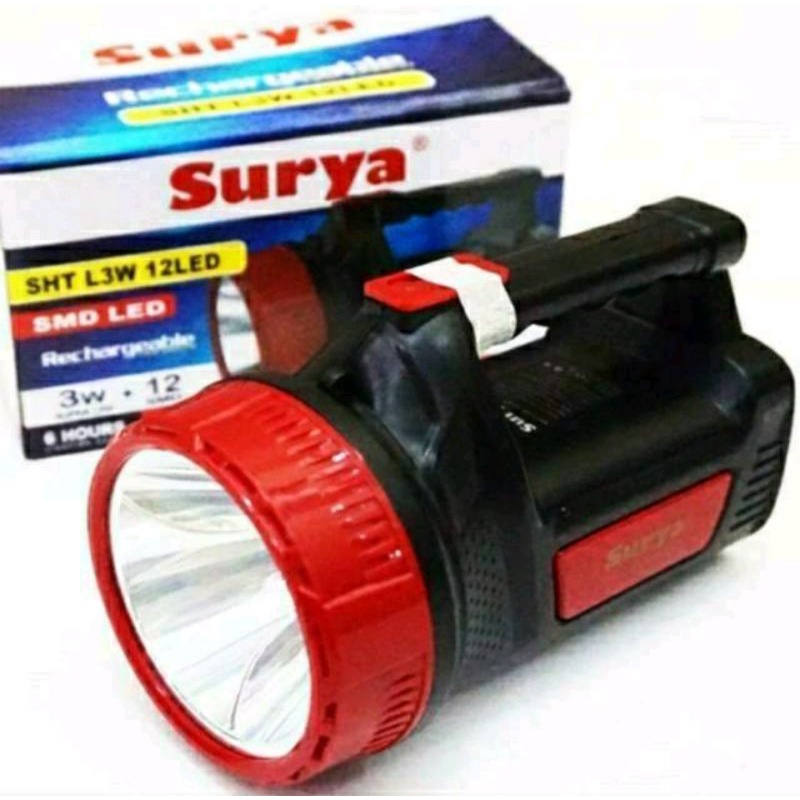 Senter Led Super Terang Surya SHT L3W 10 LED