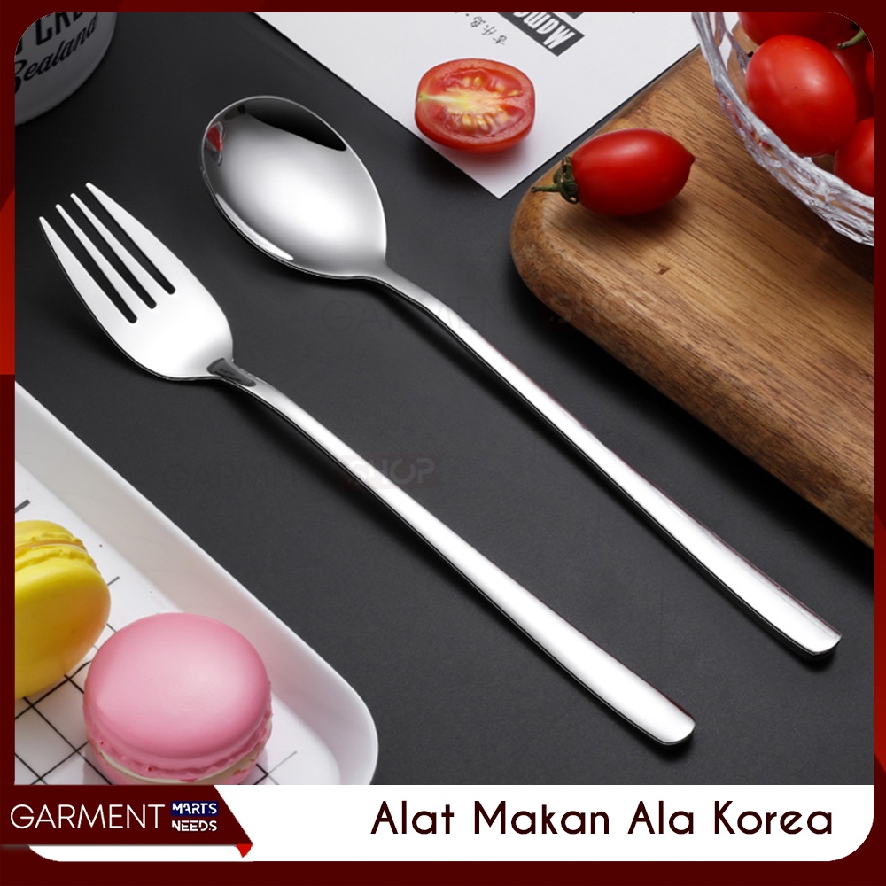 Jual Sendok Garpu Stainless Steel Sumpit Korea Ala Korean Style Spoon