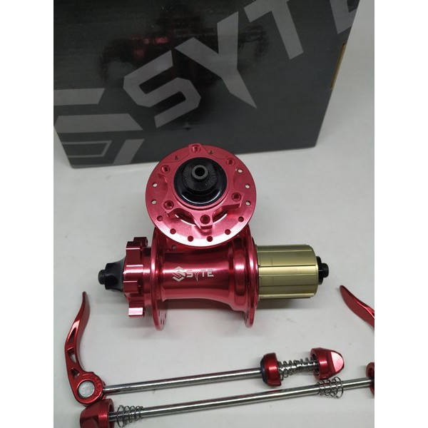 Diskon Terbaru freeHub hub jangkrik hub Alloy Aloy bering sepeda MTB 32 hole merk syte merah
