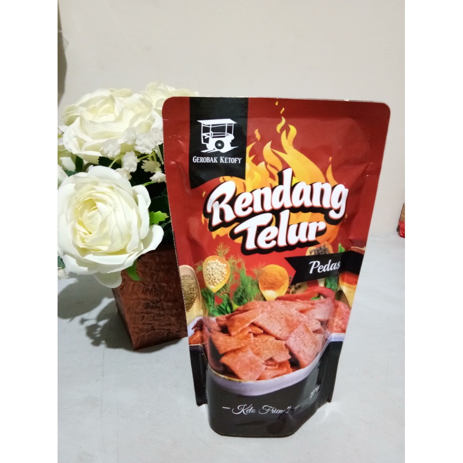 

kripik Rendang Telur Pedas/KETO @200gram