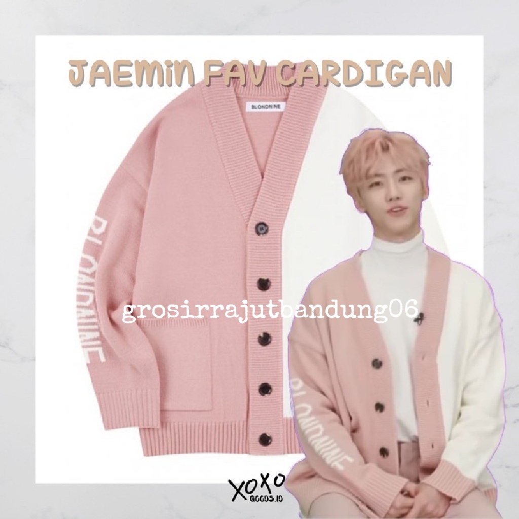 BLONDNINE BORDIR PIRANG CARDIGAN JAEMIN NANA NCT BLONDNINE RAJUT KOREA MURAH