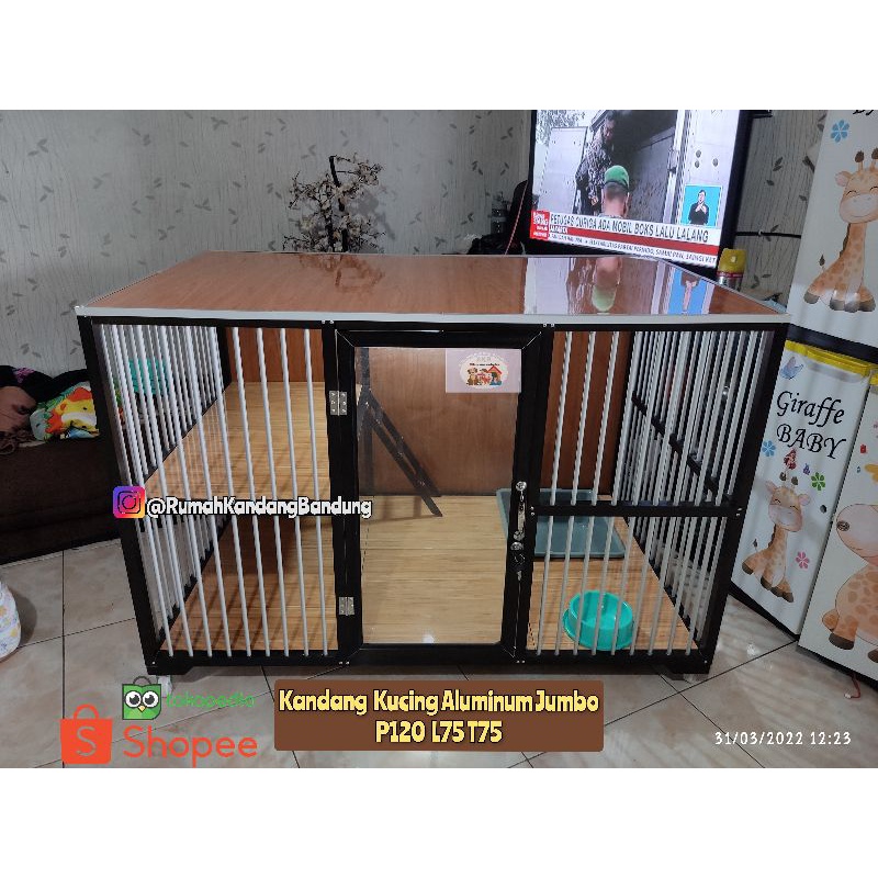 kandang kucing alumunium 1 tingkat jumbo