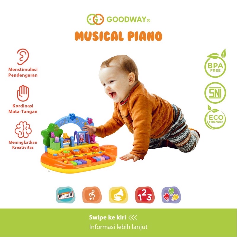 GOODWAY MUSICAL PIANO MAINAN EDUKASI MUSIK ANAK