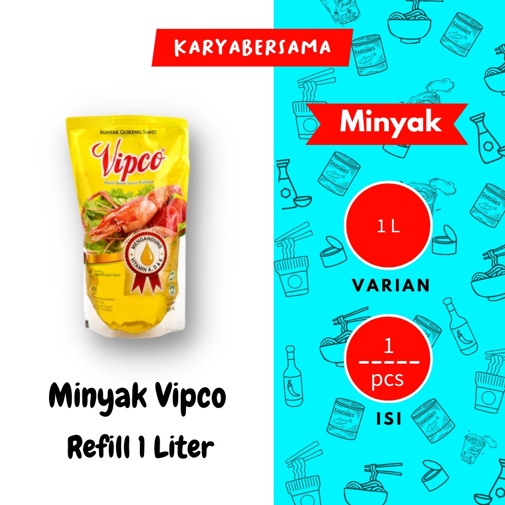 

Minyak Goreng Vipco Refill 1 Liter / 1 pcs