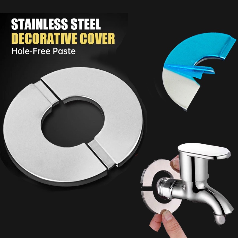 Cover Pipa Keran Air Bahan Stainless Steel Untuk Dekorasi Kamar Mandi