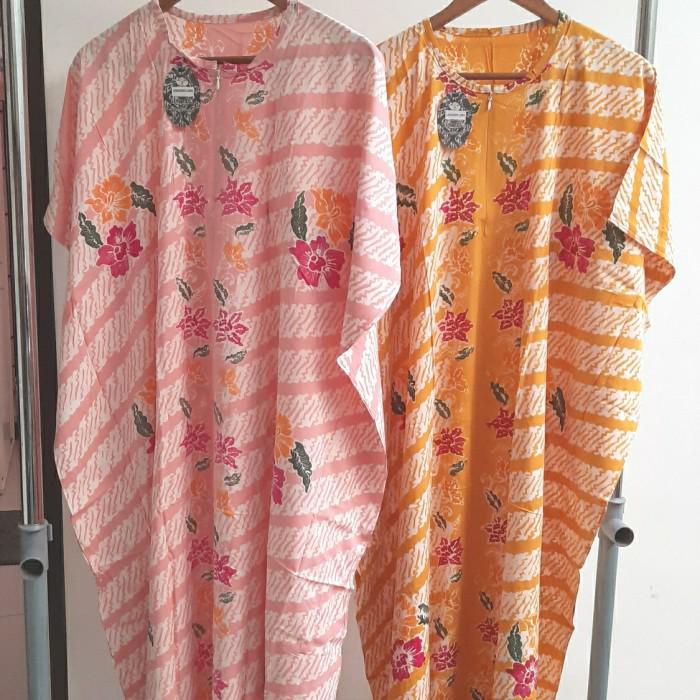 Longdress Lowo Kalong Kaftan Batik Pekalongan Ld150 Resleting Busui - Kuning