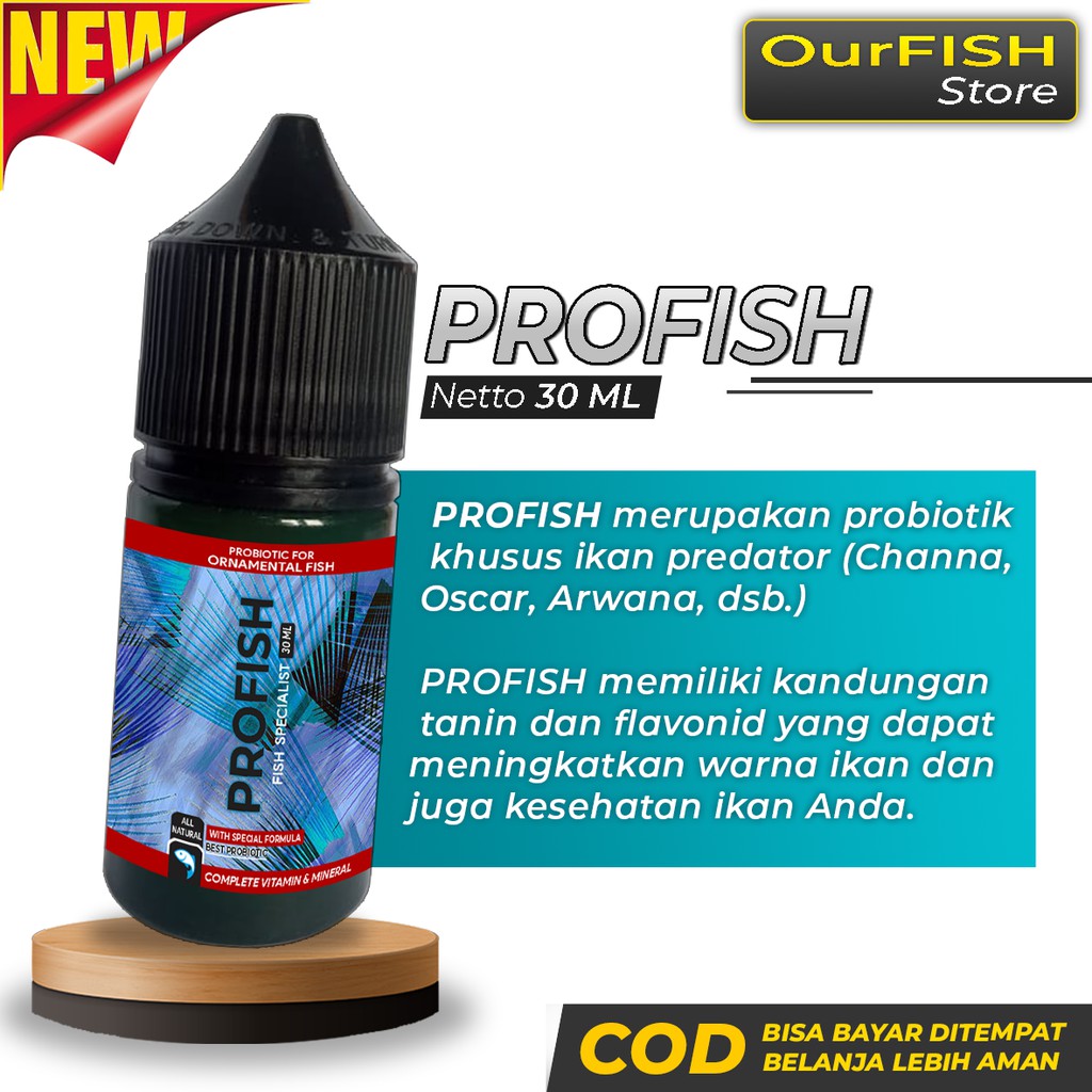 OURFISH - Vitamin Ikan Channa Profish untuk Predator Chana Oscar Peacock Bass Arwana Palmas Maru