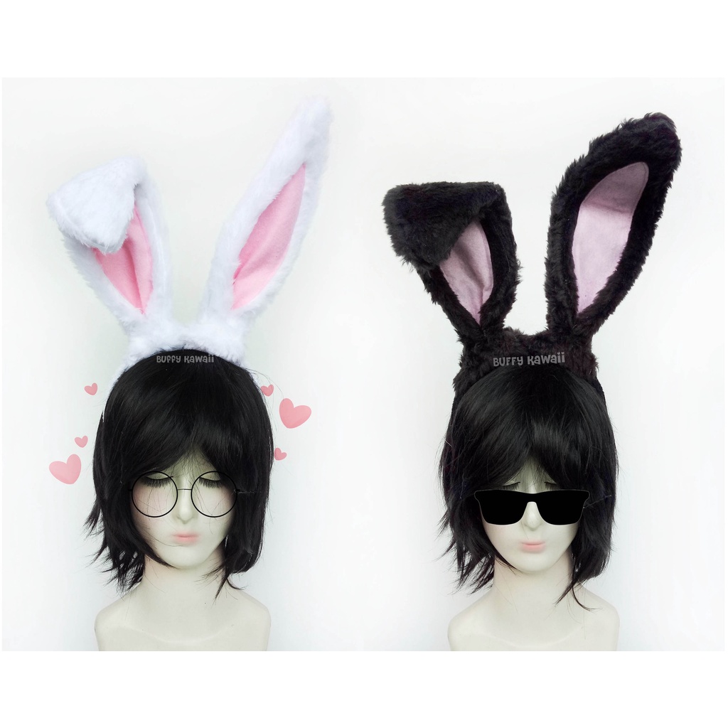 Bando kelinci fluffy large party halloween cosplay bunny usagimimi kawaii christmas easter cute shio imlek