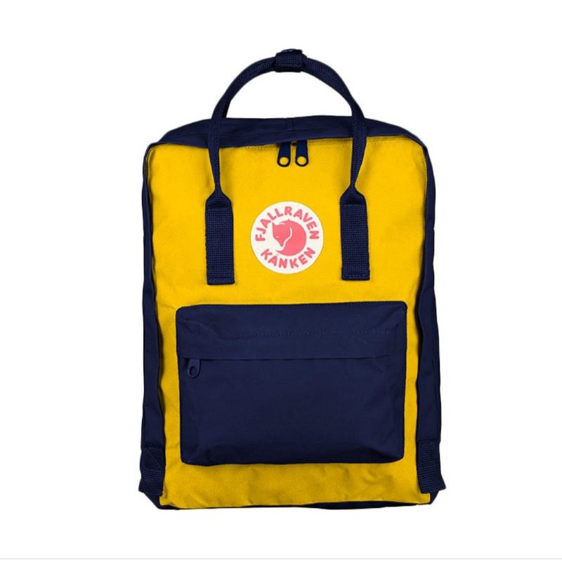 TAS FJALLRAVEN KANKEN LARGE/ BIG SECOND - RANSEL KANKEN PRELOVED NAVY OX YELLOW