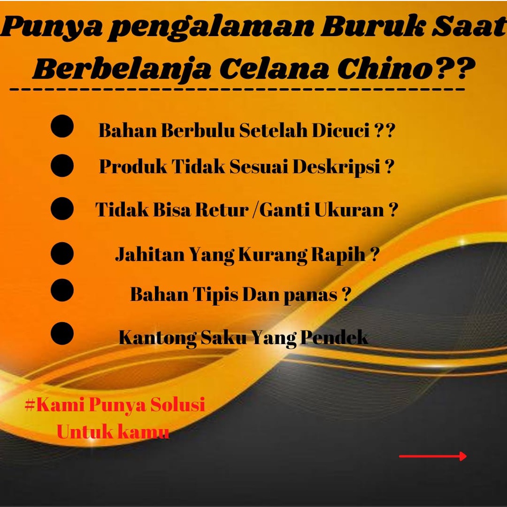 COD-Chino Pants Sirius Black Long Pants Premium Black Big Size 33-38