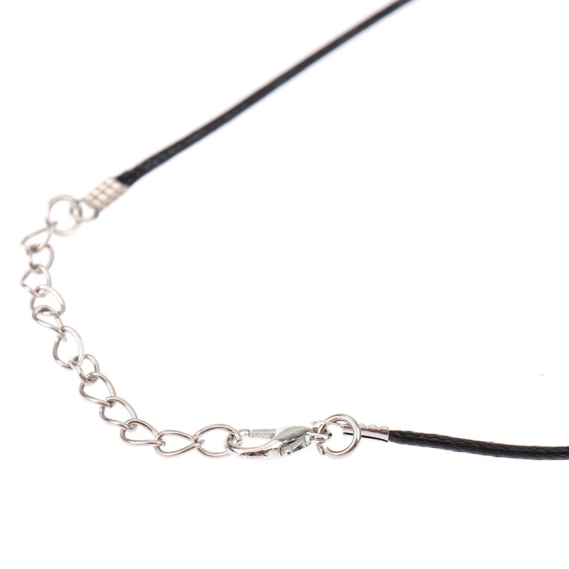 10 Pcs Kalung Tali Kulit Kepang Handmade Adjustable Dengan Liontin Ukuran 45cm
