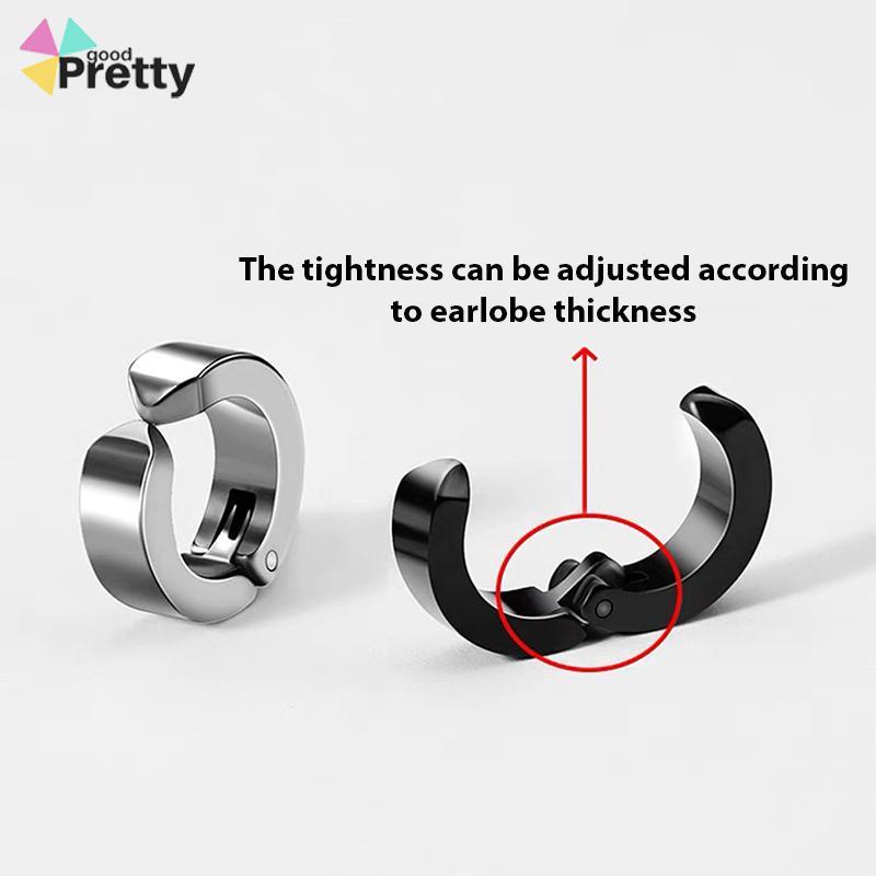 Anting Magnet pria Wanita anting Klip On Cuff Tanpa Lubang Telinga Palsu Bahan Titanium Steel