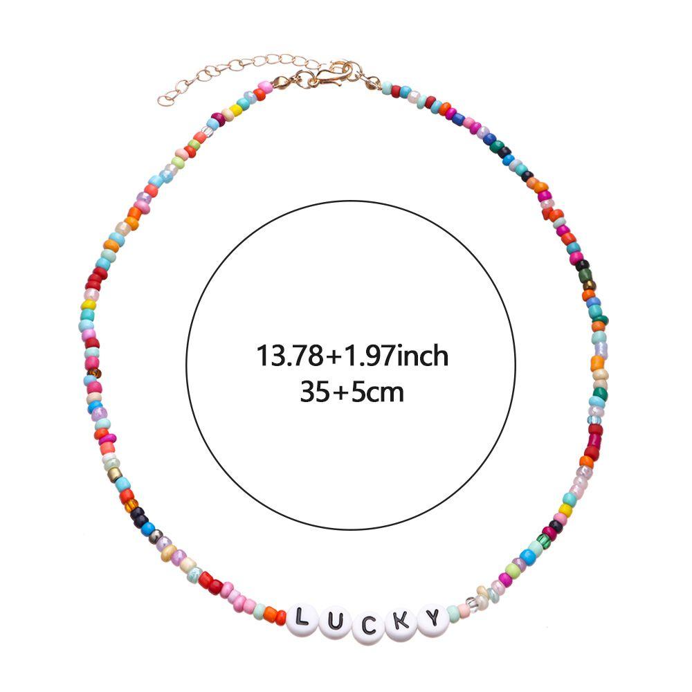 R-flower Rice Bead Necklace Fashion Bohemia Kalung Warna-Warni Pantai