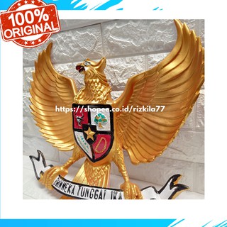 Jual Pajangan Dinding Garuda Pancasila Dimensi Fiber Hiasan Dinding Logo Burung Garuda Gold