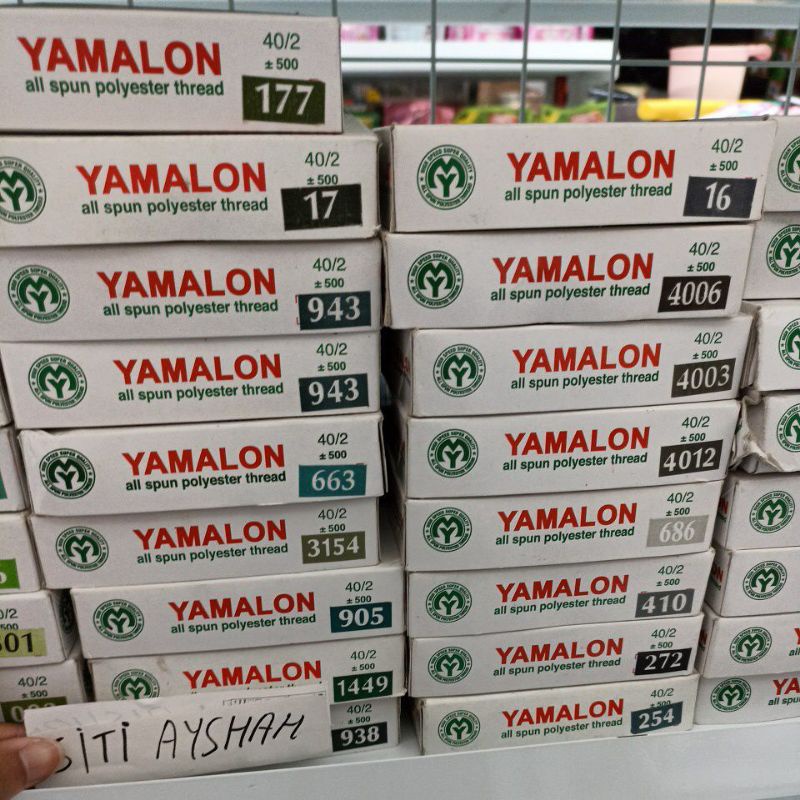 Yamalon benang jahit hijau tua 12 biji