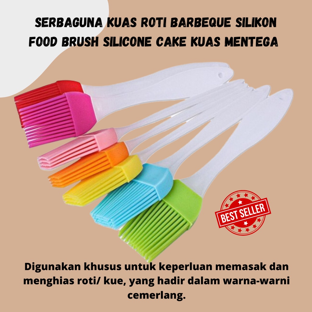 TERLARIS!! Serbaguna kuas roti barbeque silikon food brush silicone cake kuas mentega (RANDOM)