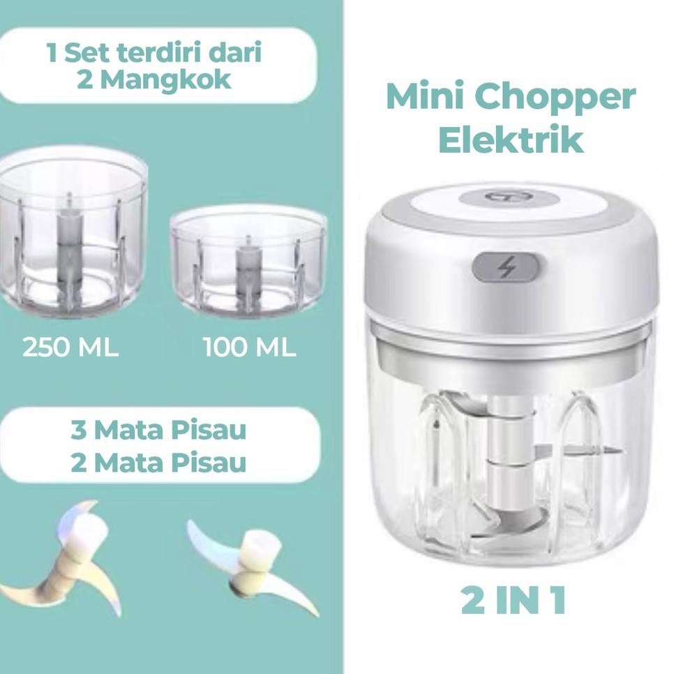 Jual La Natuna Mini Chopper Portable Elektrik Usb Rechargeable Blender Mpasi In Ml Ml Ready