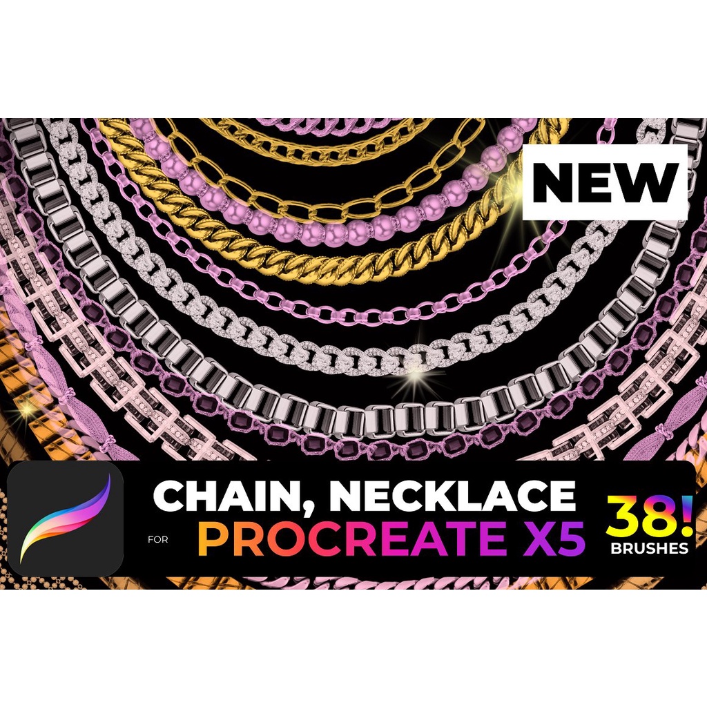 Procreate Brush - Chain Necklaces for Procreate