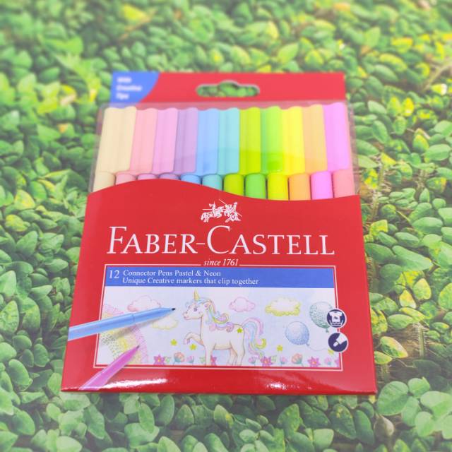 

Connector Pen 12 warna Pastel FABER CASTELL