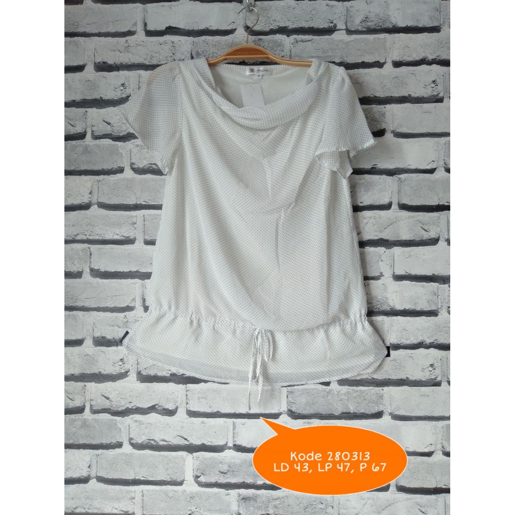 Blouse Polkadot Putih