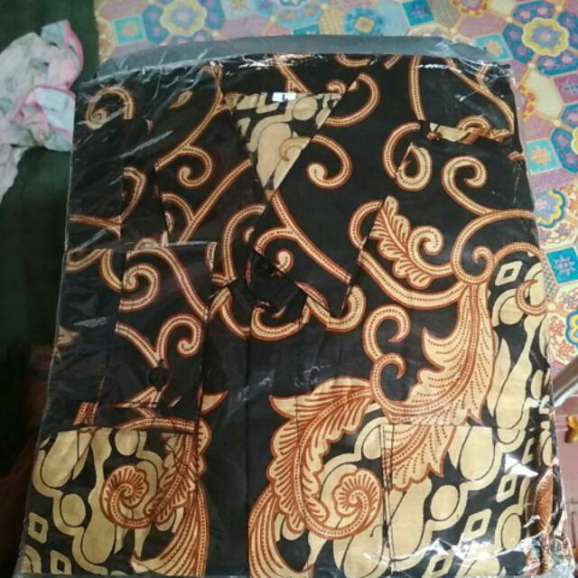 Asifa Batik Hrb026 Kenongo Kemeja Tosca Pendek Pekalongan Padi M L Xl Sogan Tulis Halus Kemeja Batik