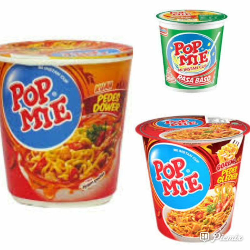 Pop Mie Baso, Pop Mie Gledek,Pop Mie Dower 75 gr