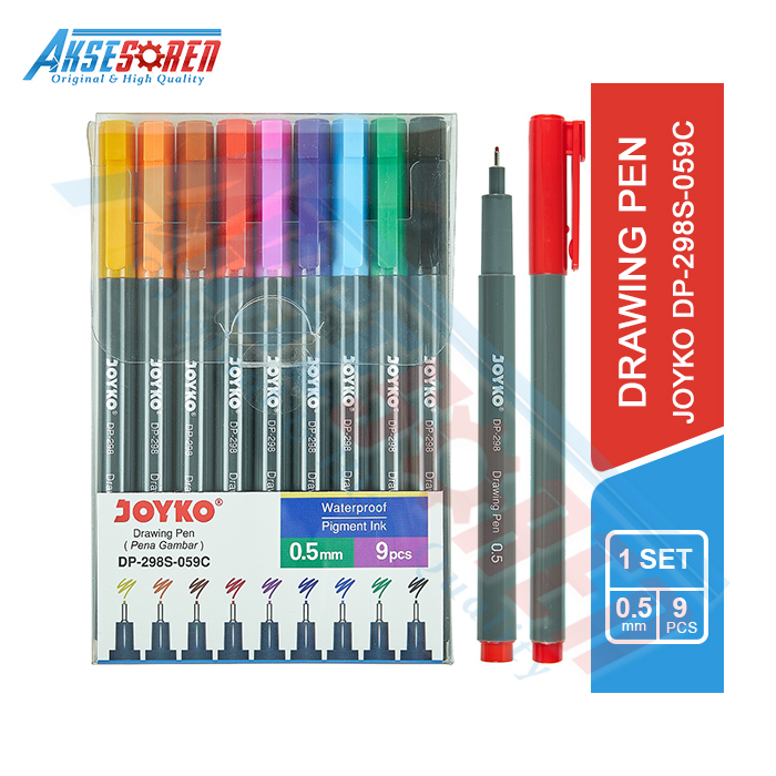 

Drawing Pen Pena Gambar Joyko 9 Warna Dp-298s-059c / Color Pen / Pulpen Warna Warni Joyko