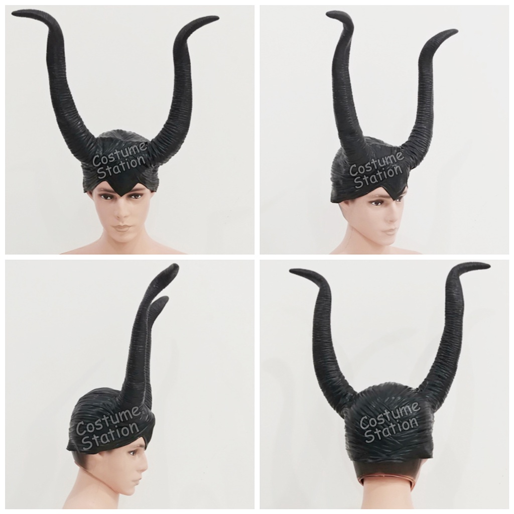 Topeng Maleficent Horns / Devil Mask Tanduk Iblis Setan Halloween