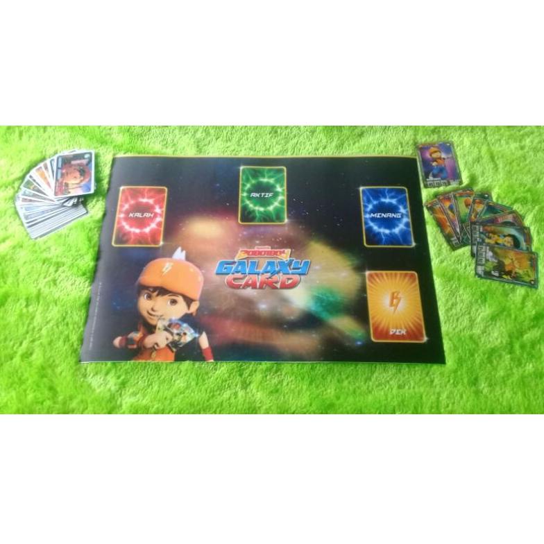 [KODE PRODUK 6880] Dek Arena Bertarung  Boboiboy Galaxy Card Waterproof Anti Pudar + ALBUM