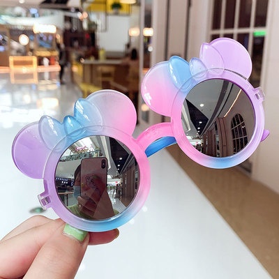 Pelangi Kacamata Anak Mickey Mouse Minnie Kecil Perempuan Fashion Gaya